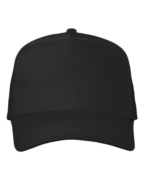 Five-Panel Twill Cap – Black