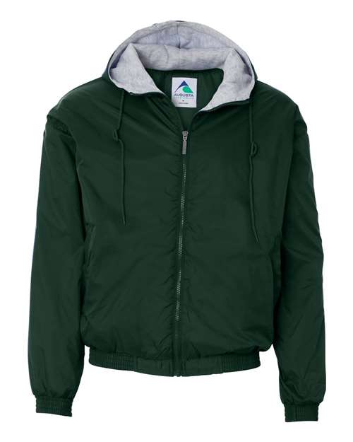 Unisex Fleece Lined Hooded Jacket – Dark Green