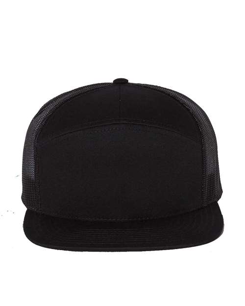 Seven-Panel Trucker Cap – Black