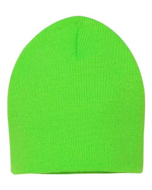 8" Beanie – Neon Green