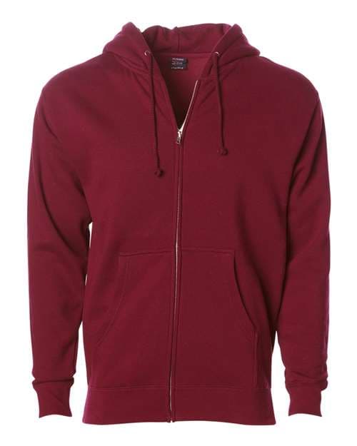 Unisex Heavyweight Full-Zip Hooded Sweatshirt – Cardinal