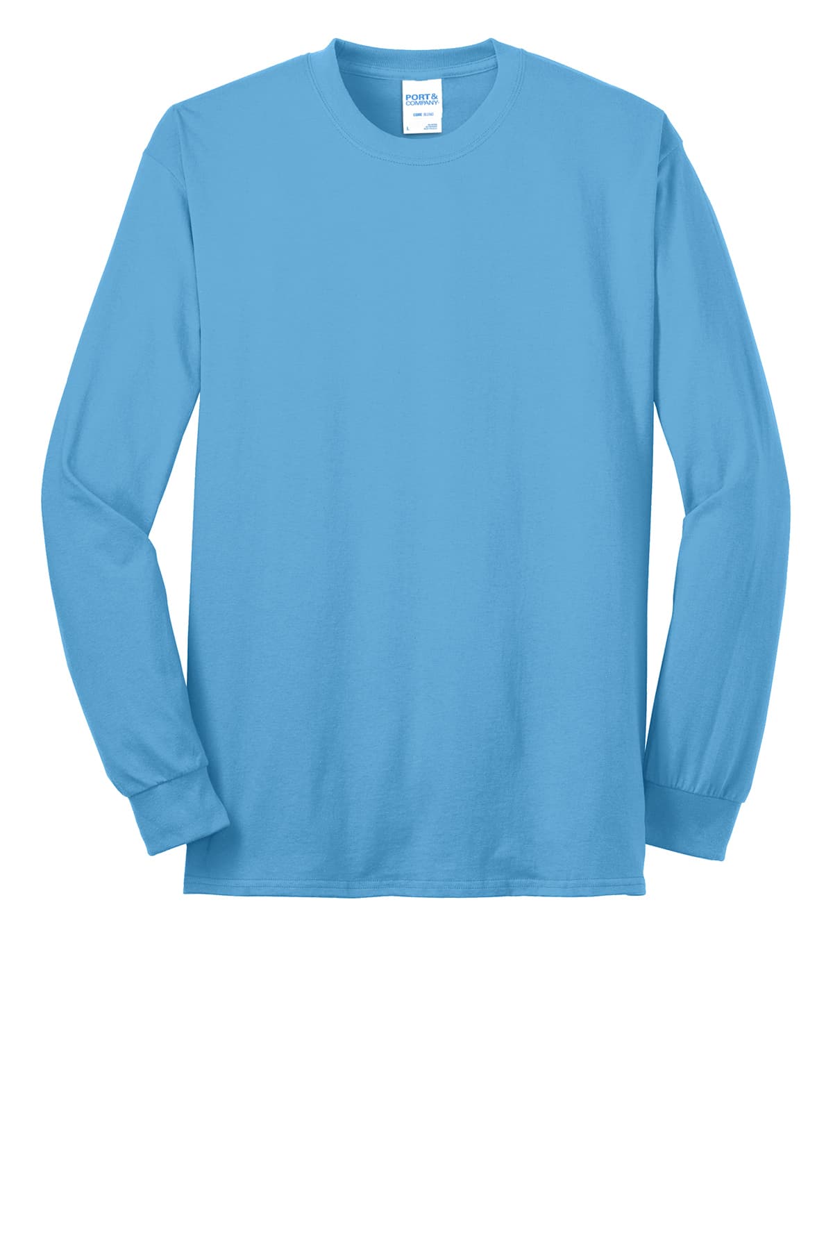 Port & Co™ Long Sleeve Core Blend Tee PC55LS – Aquatic Blue